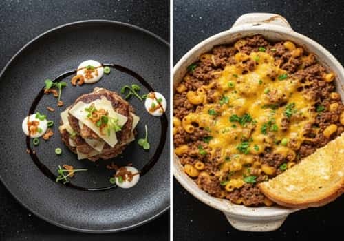 Gourmet and Classic Comfort ground beef dish