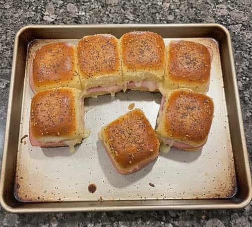 Ingredients Needed To Make Ham and Cheese Hawaiian Roll Sliders