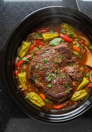 Italian Beef Roast in the Crockpot