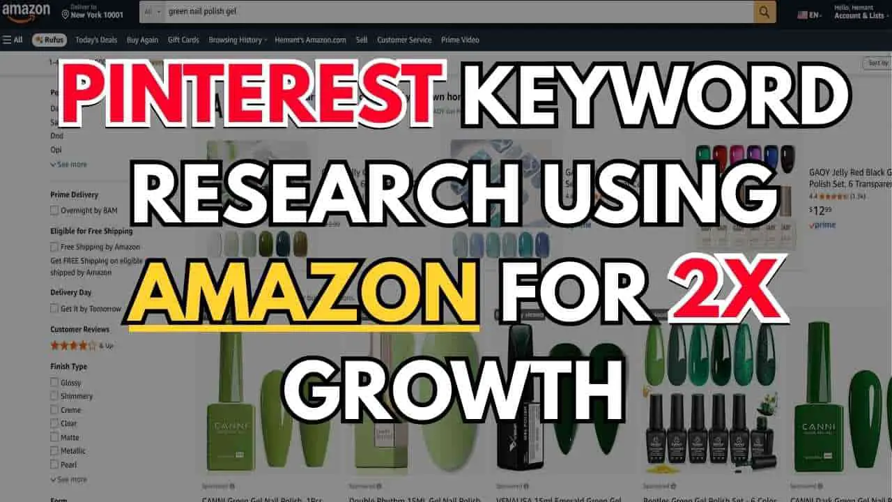 Pinterest Keyword Research Using Amazon For Fast Growth