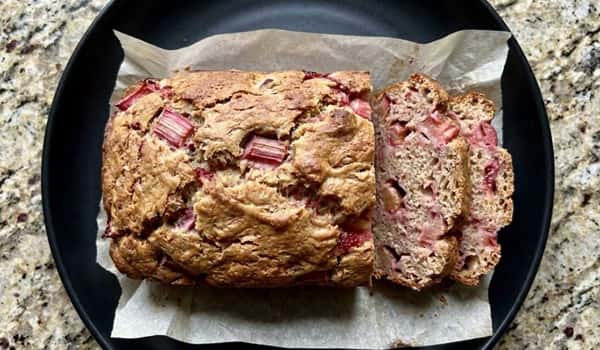 Rhubarb Bread Recipe - Completed