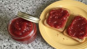 Strawberry Rhubarb Jam Recipe - featured