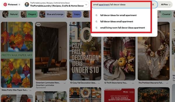 Validate the keyword on pinterest
