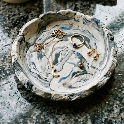 1. Marbled Clay Jewelry Dish