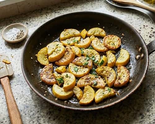 1. Simple Garlic Sauteed Yellow Squash
