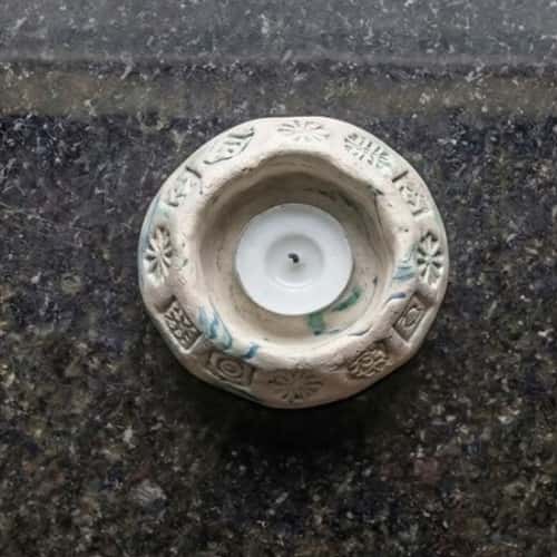 10. Clay Candle Holder