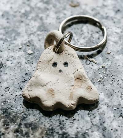 10. Clay Ghost Keychain