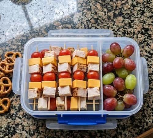 10. Turkey & Cheese Skewer Lunch