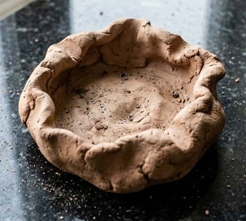 12. Freeform Abstract Clay Ashtray