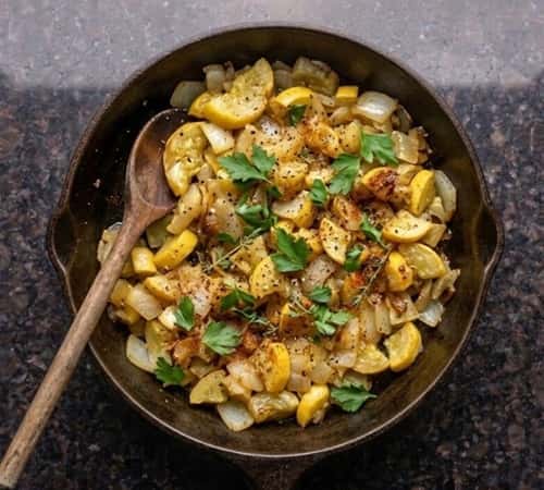 14. Old Fashioned Yellow Squash Skillet