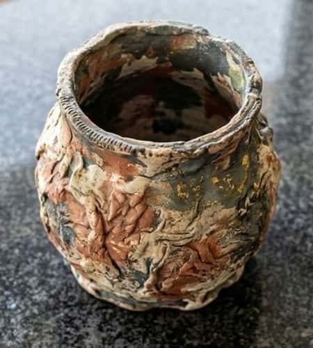 3. Abstract Paper Clay Textured Vase