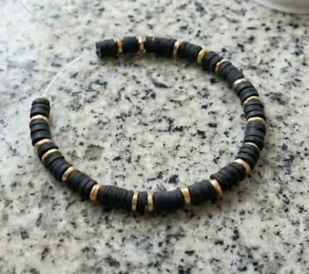 3. Black + Gold Statement Anklet