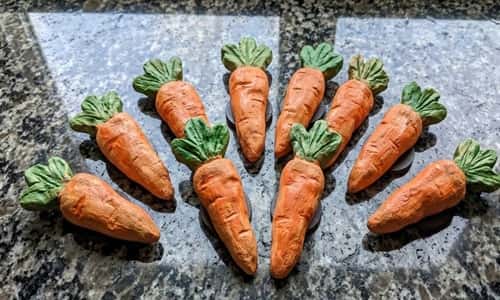 3. Easter Clay Carrot Magnets