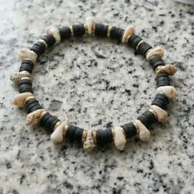 4. Beachy Shell + Clay Anklet