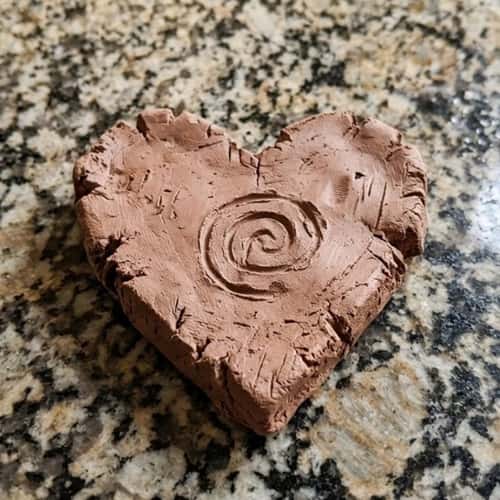 4. Clay Heart Trinket Sculpture