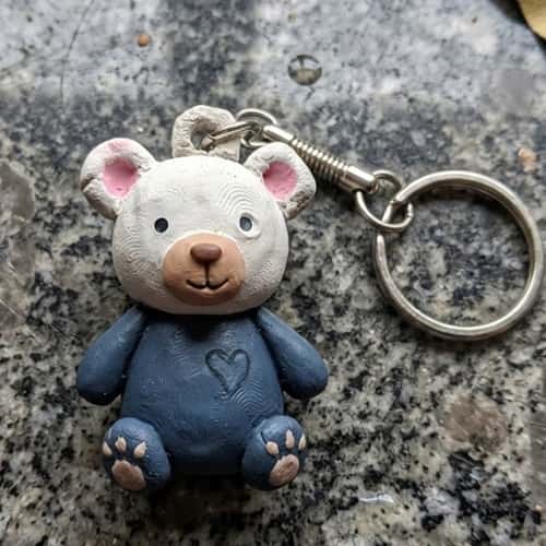 4. Cute Clay Animal Keychains