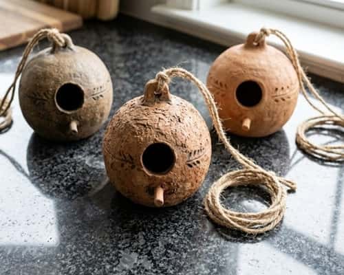 4. Hanging Clay Bird House