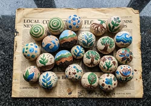 4. Painted Earth Day Seed Bombs