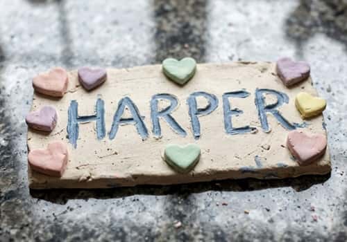 4. Personalized Clay Name Plaque