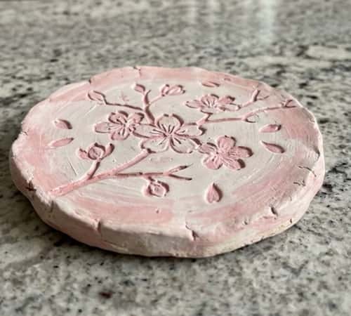 4. Sakura Clay Coasters