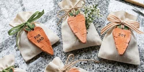 5. Clay Carrot Gift Tags