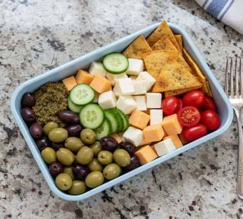 5. Mediterranean Olive & Cheese Snack Box