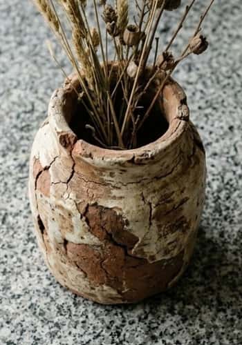 5. Wabi Sabi Cracked Clay Vase