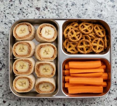 6. Peanut Butter Banana Roll-Ups