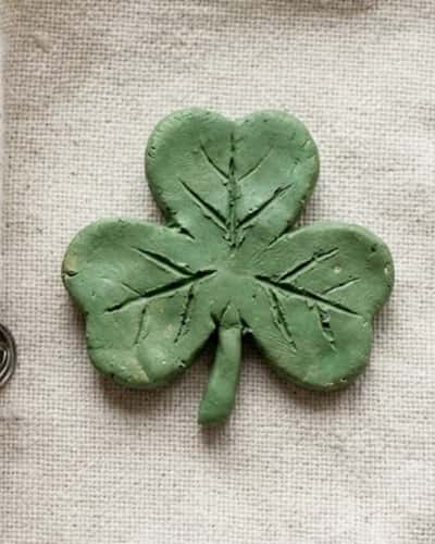 6. Shamrock Clay Pin or Brooch