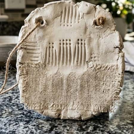 6. Textured Clay Wall Hanging