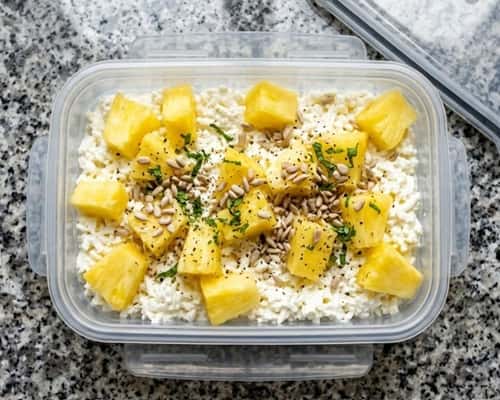 7. Cottage Cheese Fruit Protein Box