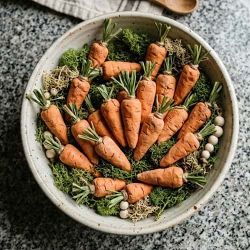 7. Easter Clay Carrot Bowl Fillers