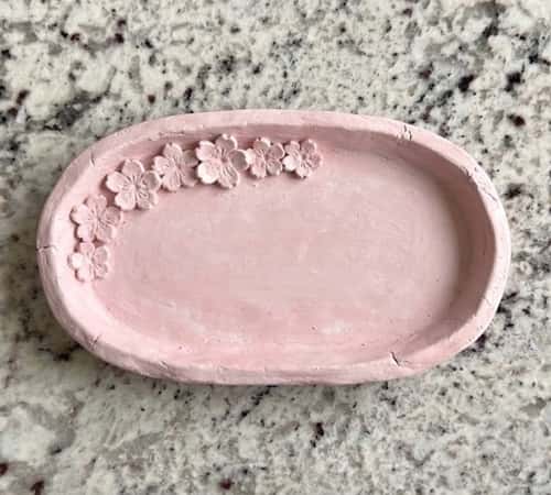 7. Sakura Clay Jewelry Tray