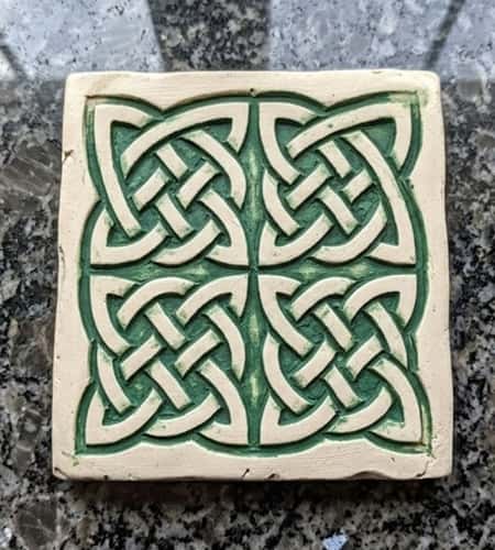 8. Celtic Knot Clay Tile