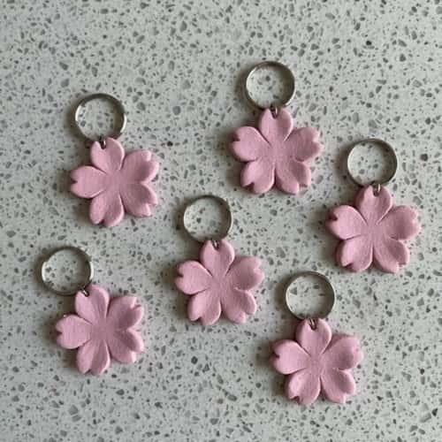 8. Clay Sakura Keychains