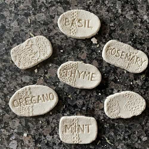 8. Embossed Pattern Plant Markers