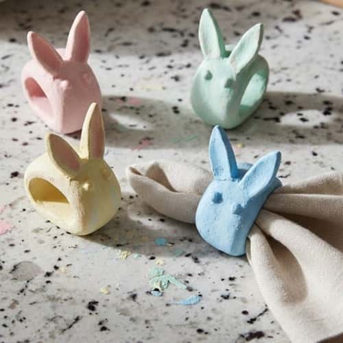 9. Clay Bunny Napkin Rings