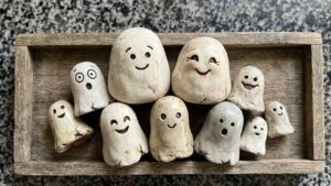 Clay ghost projects for halloween and everday crafts - featured