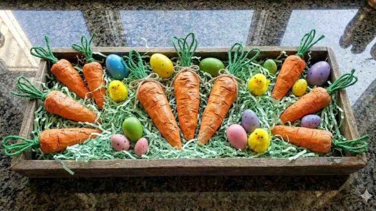 Cornstarch Clay Carrot Easter Craft - featured