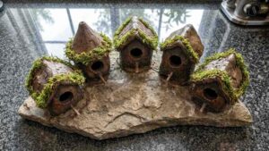 DIY Clay Bird Houses with Waterproof Finish