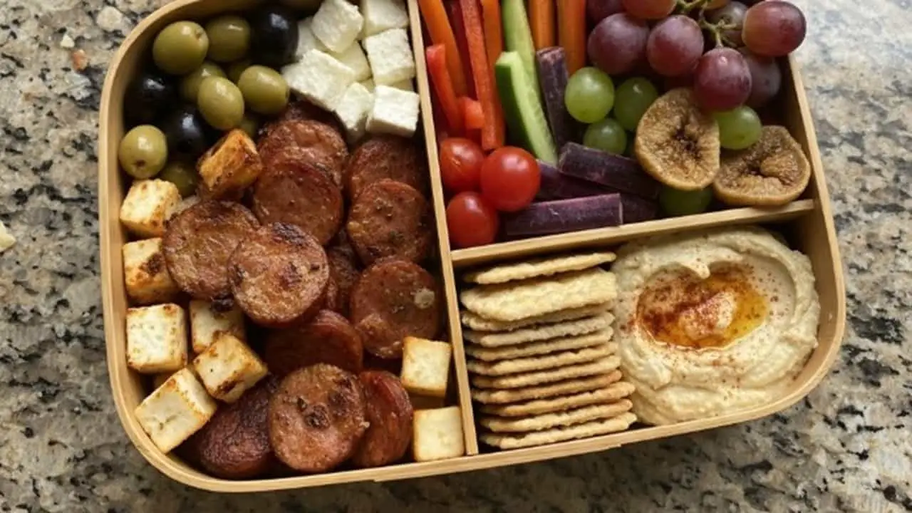 Mediterranean Charcuterie Lunch Box Ideas - featured