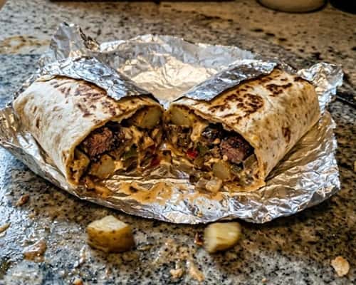 1. Hearty Steak & Potato Wrap