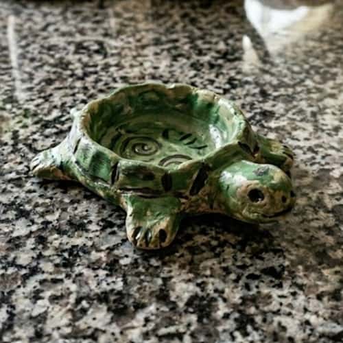 1. Tiny Clay Turtle Trinket Dish