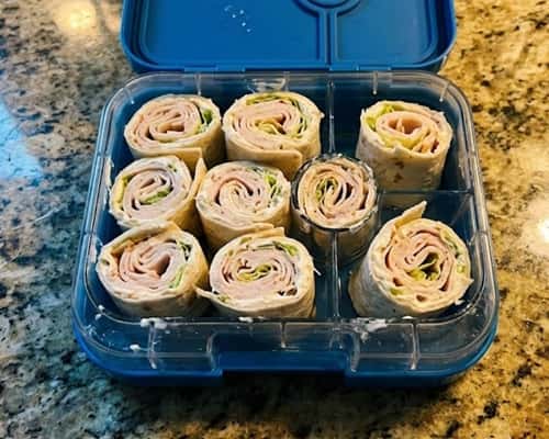 1. Turkey & Cream Cheese Pinwheel Wrap