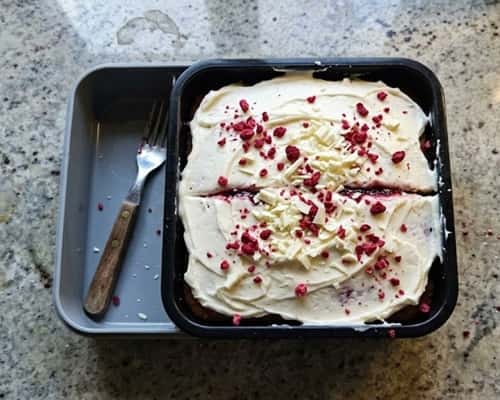 10. Raspberry White Chocolate Dream Mothers Day Lunchbox Cake