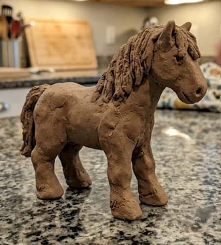 10. Sleepy Farm Horse with Thick Mane