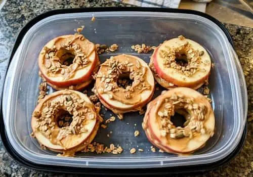 11. Apple Sandwich Rings with Peanut Butter