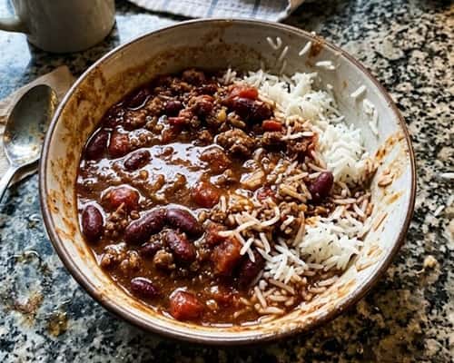 11. Chili & Rice Workday Bowl