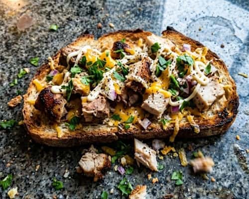 12. Chicken Toast Open Sandwich