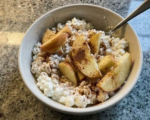 12. Cottage Cheese Apple Cinnamon Bowl
